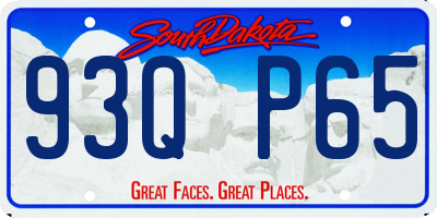 SD license plate 93QP65