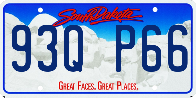 SD license plate 93QP66