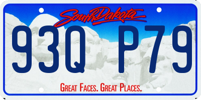 SD license plate 93QP79