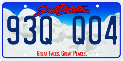 SD license plate 93QQ04