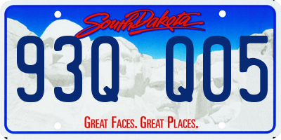 SD license plate 93QQ05