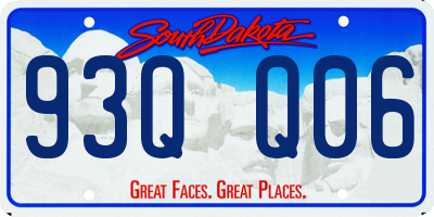 SD license plate 93QQ06