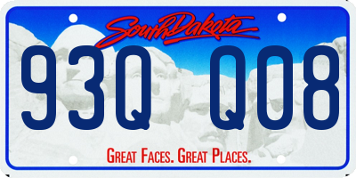 SD license plate 93QQ08