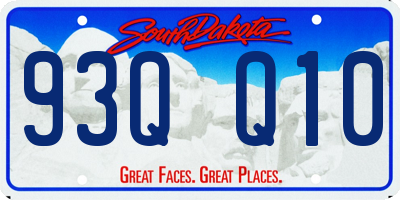 SD license plate 93QQ10