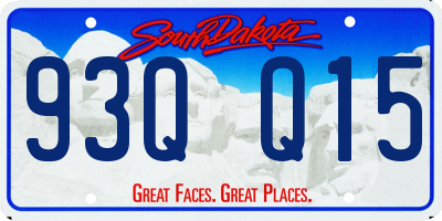 SD license plate 93QQ15