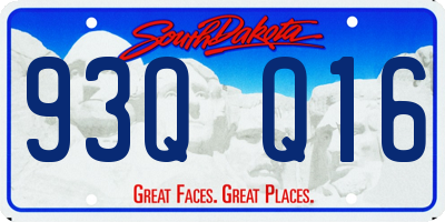 SD license plate 93QQ16
