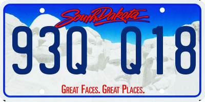 SD license plate 93QQ18