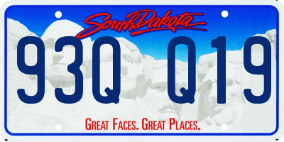 SD license plate 93QQ19
