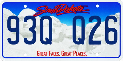 SD license plate 93QQ26
