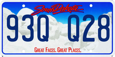 SD license plate 93QQ28