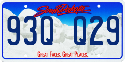 SD license plate 93QQ29