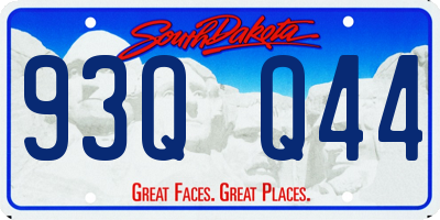 SD license plate 93QQ44