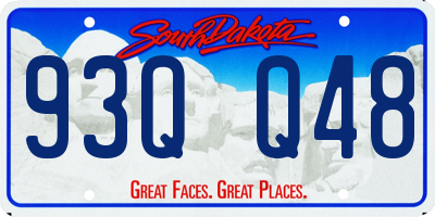 SD license plate 93QQ48