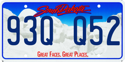 SD license plate 93QQ52