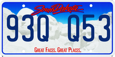 SD license plate 93QQ53