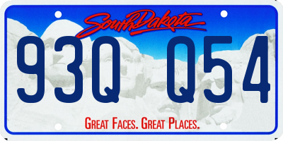 SD license plate 93QQ54