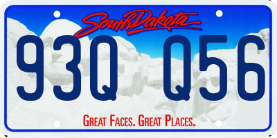 SD license plate 93QQ56