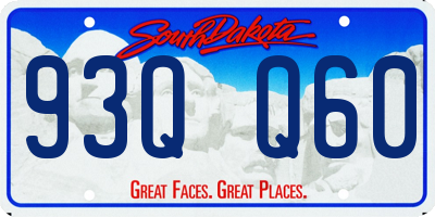 SD license plate 93QQ60