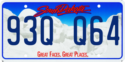 SD license plate 93QQ64