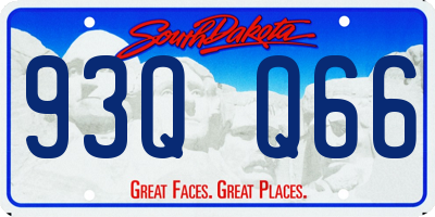 SD license plate 93QQ66