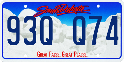SD license plate 93QQ74