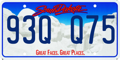 SD license plate 93QQ75