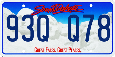 SD license plate 93QQ78