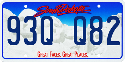 SD license plate 93QQ82