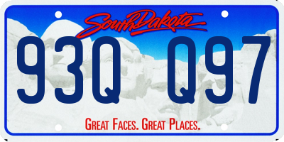 SD license plate 93QQ97