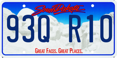 SD license plate 93QR10
