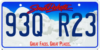 SD license plate 93QR23