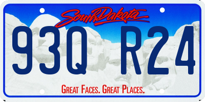 SD license plate 93QR24