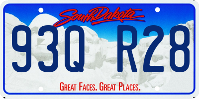 SD license plate 93QR28