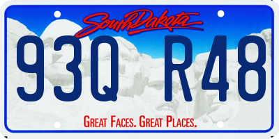 SD license plate 93QR48