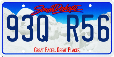 SD license plate 93QR56