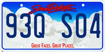 SD license plate 93QS04