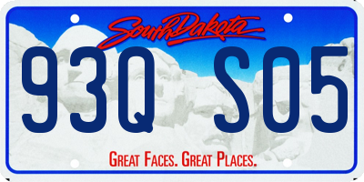 SD license plate 93QS05