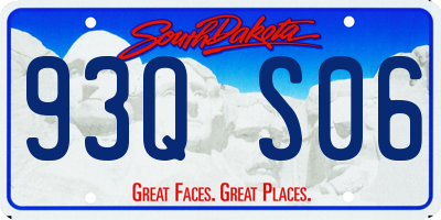 SD license plate 93QS06