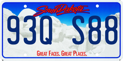SD license plate 93QS88