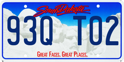 SD license plate 93QT02