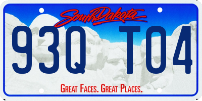 SD license plate 93QT04