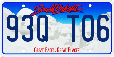 SD license plate 93QT06