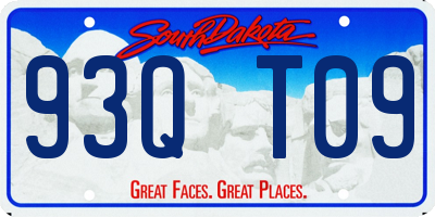 SD license plate 93QT09