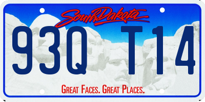 SD license plate 93QT14