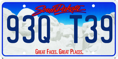 SD license plate 93QT39