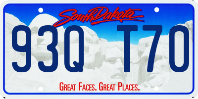 SD license plate 93QT70
