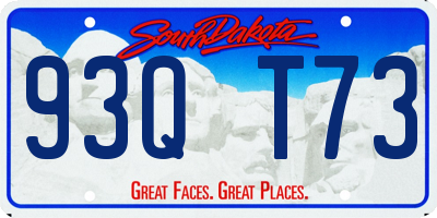 SD license plate 93QT73