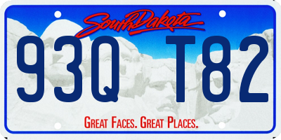 SD license plate 93QT82