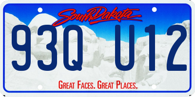 SD license plate 93QU12