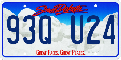 SD license plate 93QU24